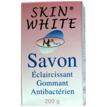 Savon SKIN WHITE éclaircissant gommant antibactérien