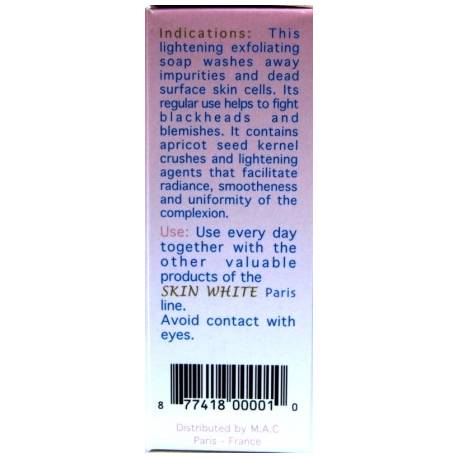 Savon SKIN WHITE éclaircissant gommant antibactérien