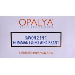 OPALYA Savon 2 en 1 gommant et éclaircissant