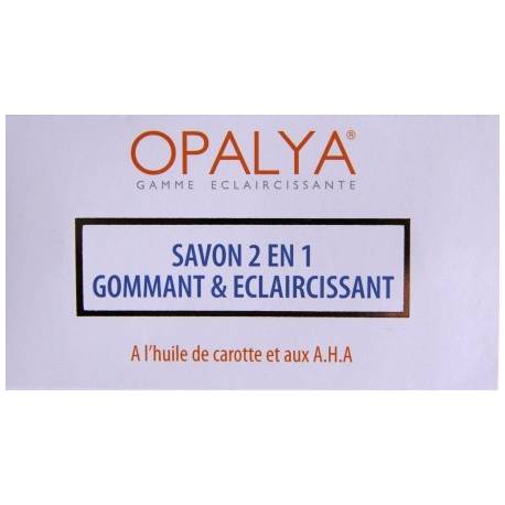 OPALYA Savon 2 en 1 gommant et éclaircissant