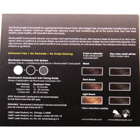 Luster's Shortlooks Colorlaxer Diamond Black