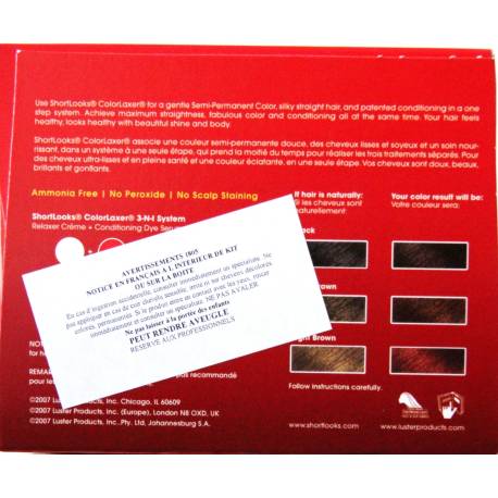 Luster's Shortlooks Colorlaxer Passion Red