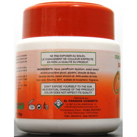 Choura carotte crème de beauté éclaircissante