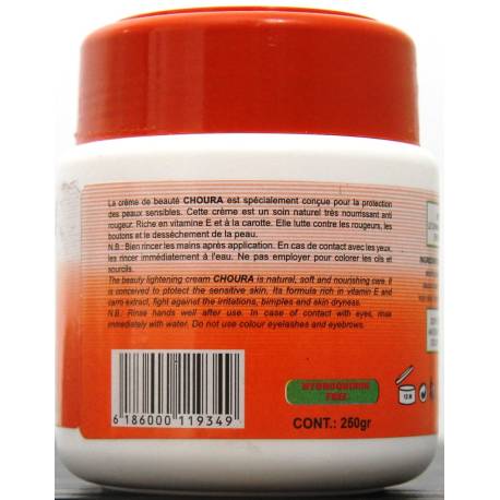 Choura carotte beauty lightening cream