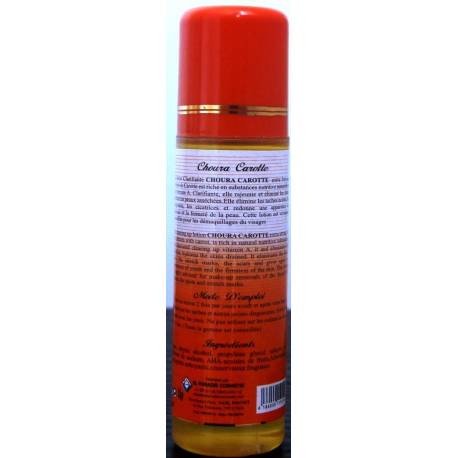 Choura carotte lotion de beauté éclaircissante