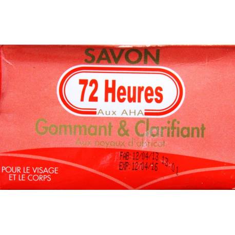 72 Heures savon gommant et clarifiant