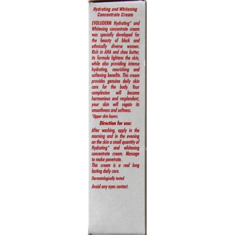 Evoluderm crème concentrée hydratante éclaircissante ultra fort Evoluderm crème concentrée hydratante éclaircissante ultra fort