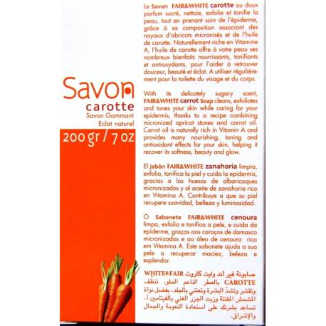 Fair&White savon carotte Fair&White savon carotte