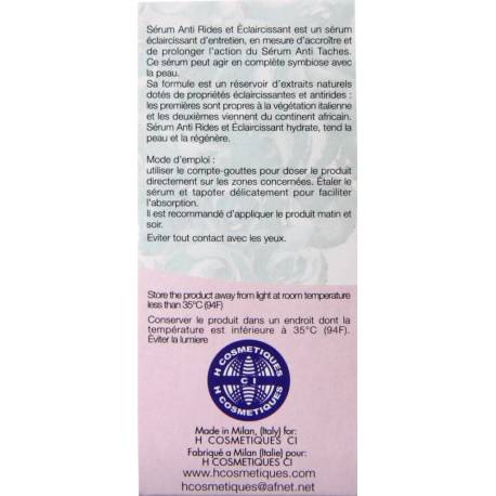 H20 Jours anti wrinkle and lightening serum