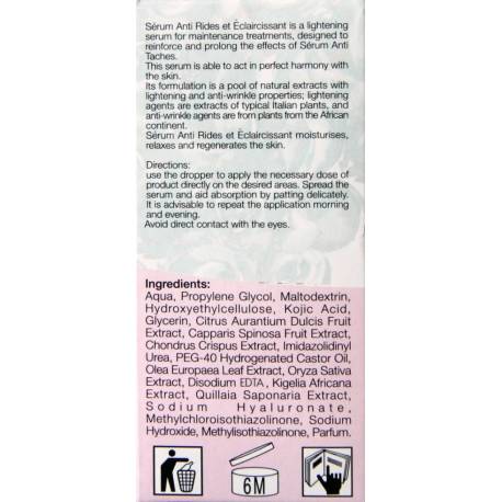 H20 Jours anti wrinkle and lightening serum