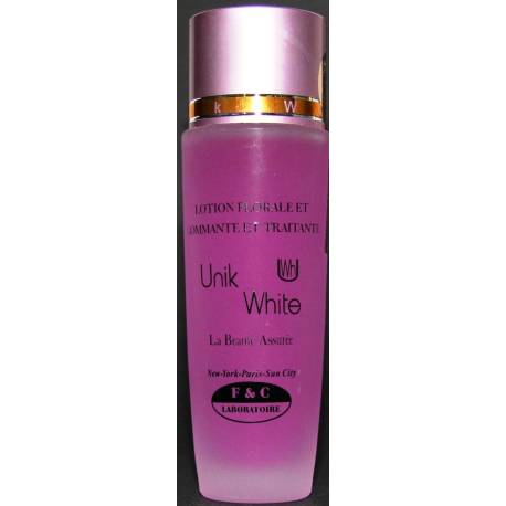 Unik White lotion florale gommante et traitante