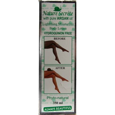 Nature Secrète lait éclaircissant et hydratant