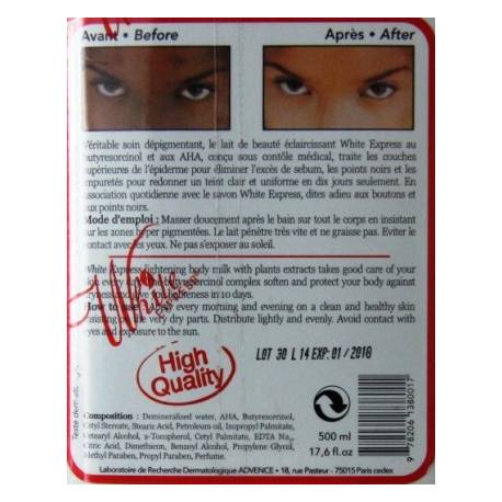 White Express lait éclaircissant 10 jours