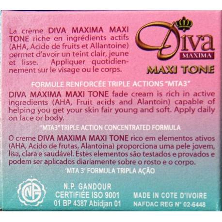 Diva Maxima Maxi Tone crème éclaircissante Diva Maxima Maxi Tone crème éclaircissante