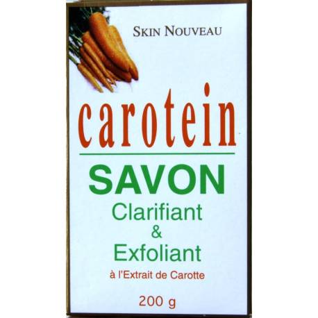 Carotein soap skin toning and exfoliating