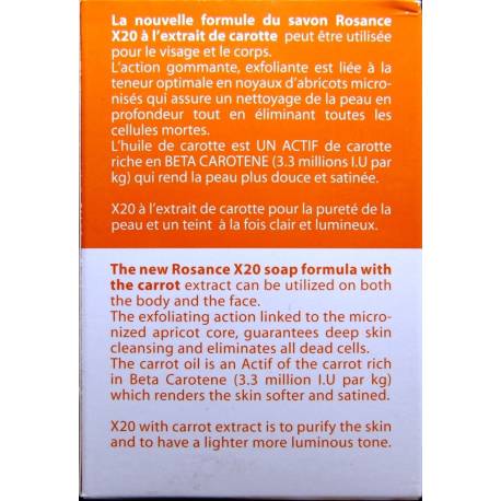 Rosance X20 carotte savon haute performance