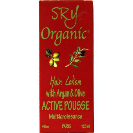 SRY Organic Active Pousse Lotion capillaire à l'argan et l'olive  SRY Organic Active Pousse Lotion capillaire à l'argan et l'olive