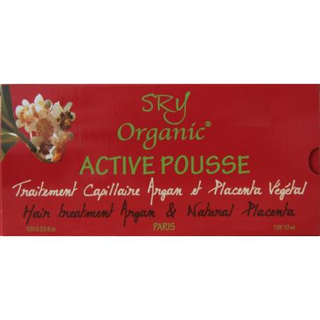 SRY Organic Active Pousse traitement capillaire Argan et placenta végétal