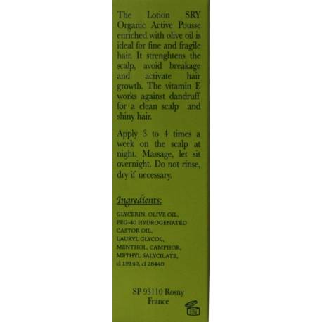 SRY Organic Olive Oil Active Pousse Hair lotion 