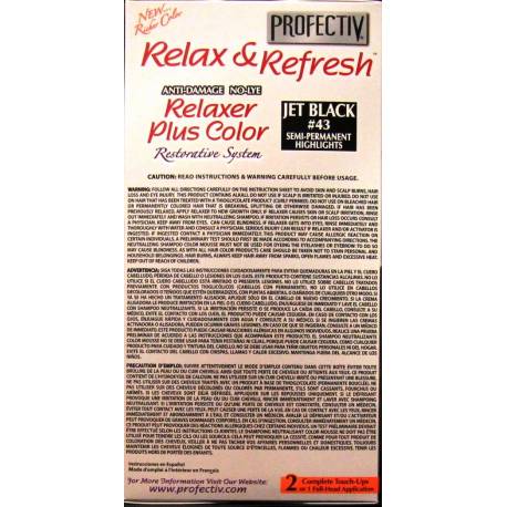 Profectiv Relax & Refresh défrisant avec couleur Jet Black 43