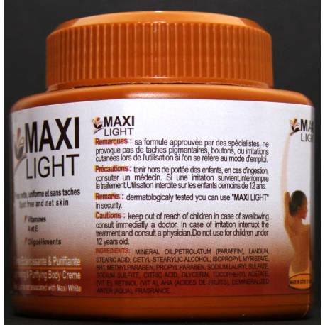 Maxi Light Lightening and purifying body creme