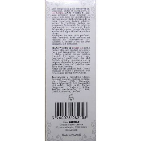 Maxi White S1 Gel crème éclaircissant
