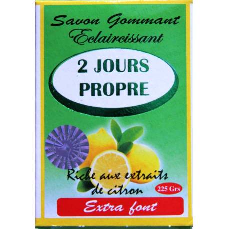 2 jours propre exfoliating and lightening soap - lemon