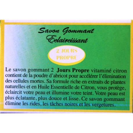 2 Jours Propre savon gommant éclaircissant - citron