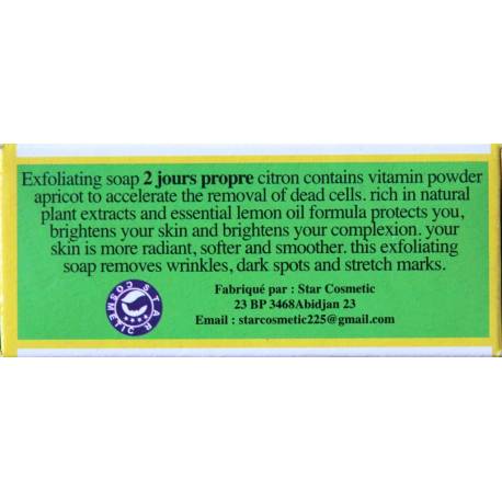 2 Jours Propre savon gommant éclaircissant - citron