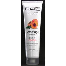 Evoluderm gommage exfoliant extrait de pêche et noyaux d'abricot