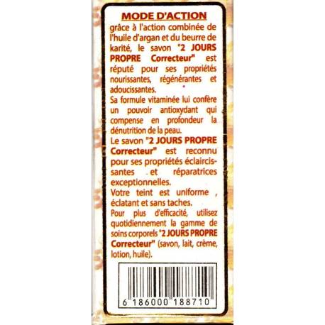 2 jours propre savon correcteur