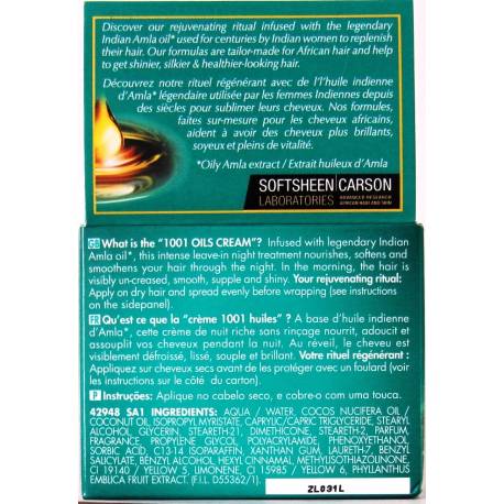 dark  end lovely amla legend 1001 oils cream nourishes & un-creases hair overnight