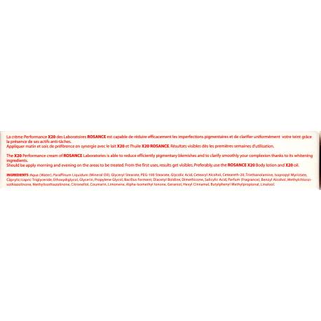 Rosance X20 crème éclaircissante performance