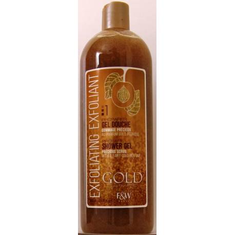 Fair and White Gold shower gel precious scrub