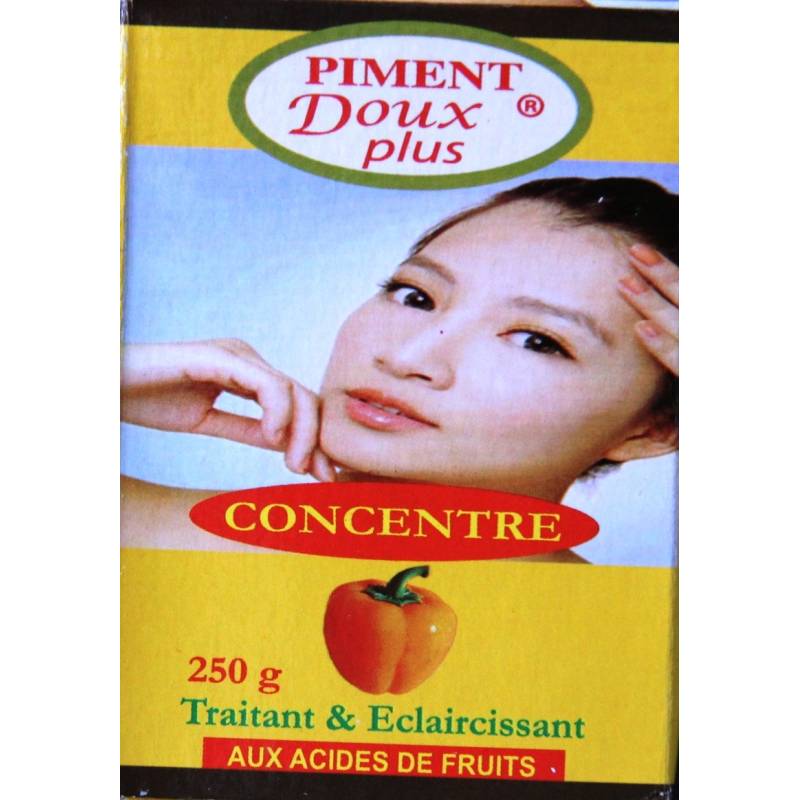 Piment Doux plus whitening cleansing face cream. Rich in collagen