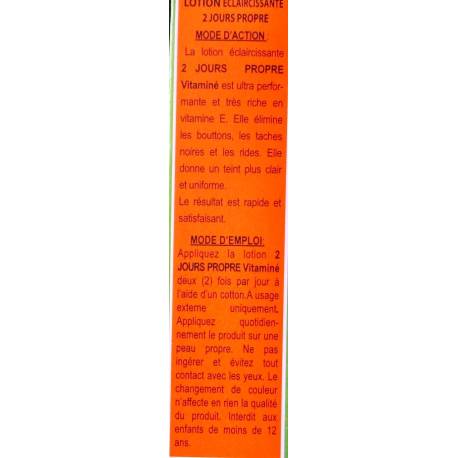 2 jours propre lotion 