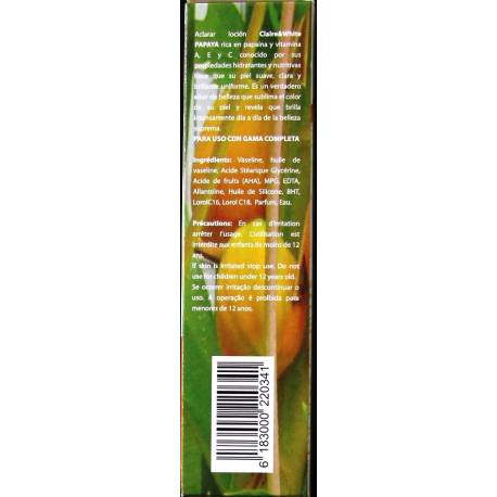 claire & white  papaya beauty lotion 