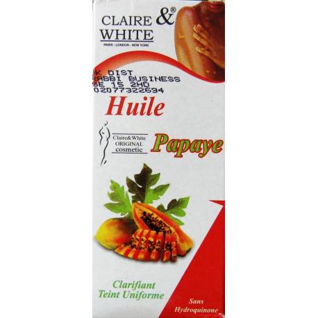 claire & white huile papaye