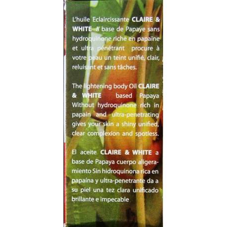 claire & white huile papaye