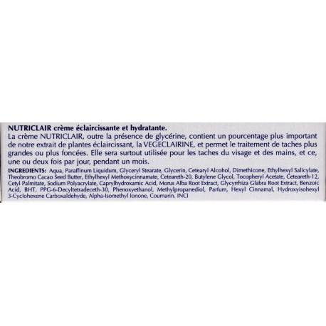 nutriclair crème éclaircissante 