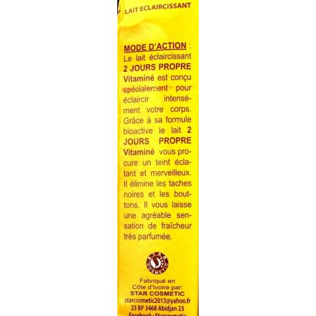 2 jours propre lait vitaminé