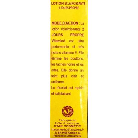 2 jours propre lotion vitaminée