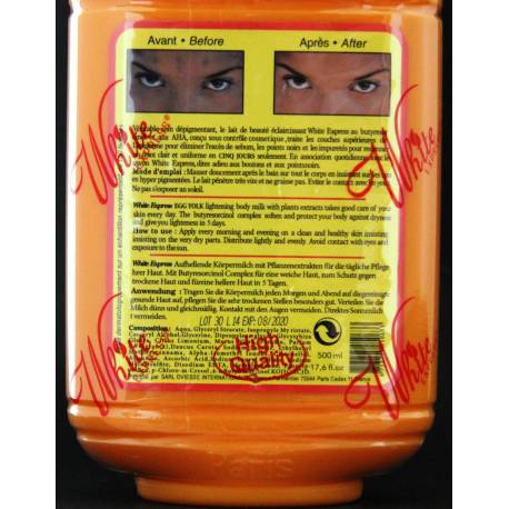 White Express Egg Yolk lait éclaircissant 5 jours White Express Egg Yolk lait éclaircissant 5 jours