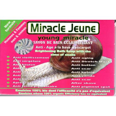 miracle jeune savon de bain eclaircissant anti-age