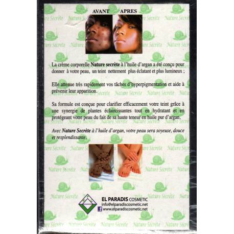 Nature Secrète crème de corps éclaircissante et hydratante