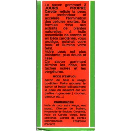 2 Jours Propre savon gommant clarifiant - carotte