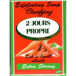 2 jours propre exfoliating and lightening soap - carrot