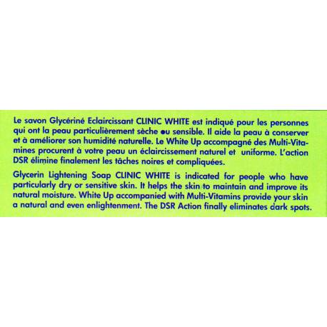 clinic white savon glycériné éclaircissant et hydratant clinic white savon glycériné éclaircissant et hydratant