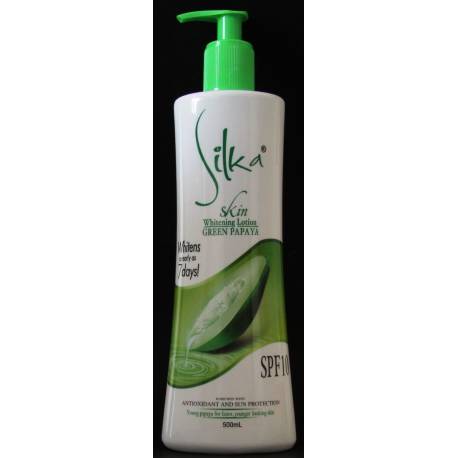 Silka skin whitening lotion green papaya