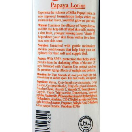 Silka skin whitening papaya lotion Silka skin whitening papaya lotion